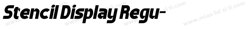 Stencil Display Regu字体转换